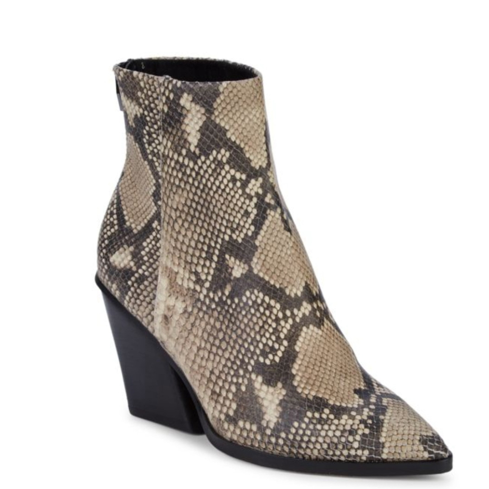Dolce Vita Womens‎ Snakeskin Print Leather Ankle Boots Size 9.5 Issa NEW